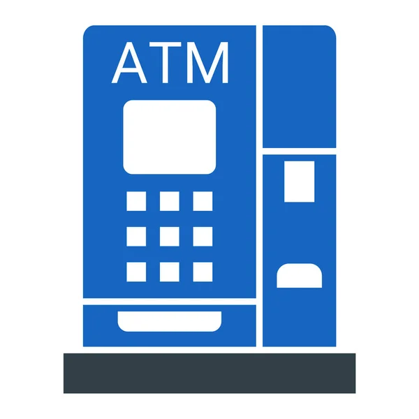 Atm Icono Web Ilustración Simple — Vector de stock