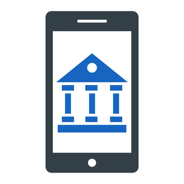 Icona Mobile Banking Illustrazione Vettoriale — Vettoriale Stock