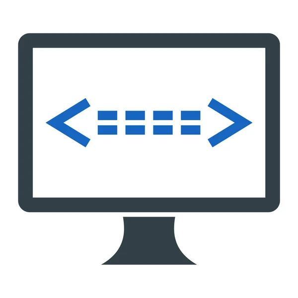 Icône Moniteur Ordinateur Pour Votre Projet — Image vectorielle