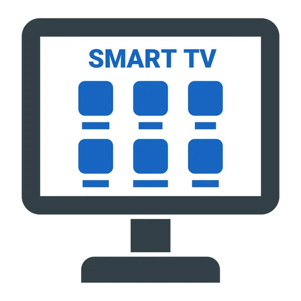 智能电视图标 矢量图解 — 图库矢量图片