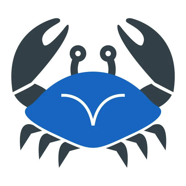 Crab Icon Vector Illustration — Stock Vector