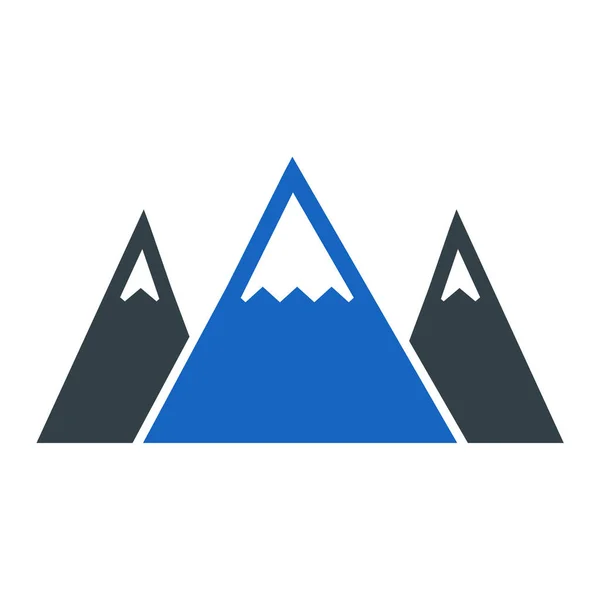 Montanha Ícone Logotipo Vetor Ilustração — Vetor de Stock