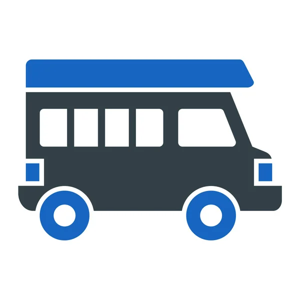 Autobuz Pictograma Web Ilustrație Simplă — Vector de stoc