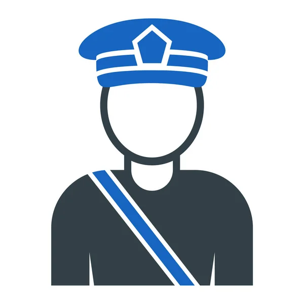 Politie Icoon Platte Illustratie Van Politie Vector Pictogrammen Voor Web — Stockvector