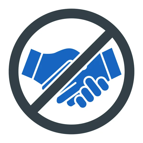 Handshake Icon White Background — 스톡 벡터