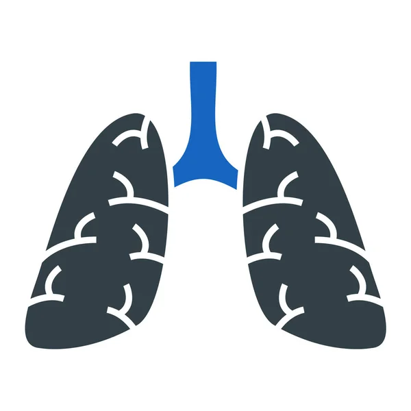 Illustration Des Lungen Symbol Vektors — Stockvektor