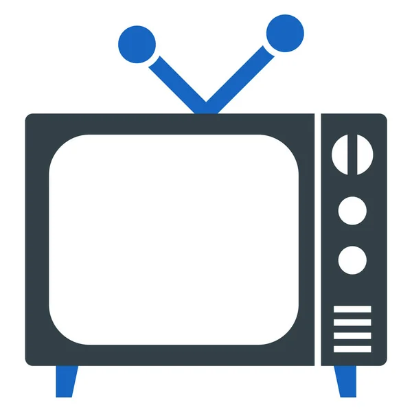 Televisión Icono Web Ilustración Simple — Vector de stock