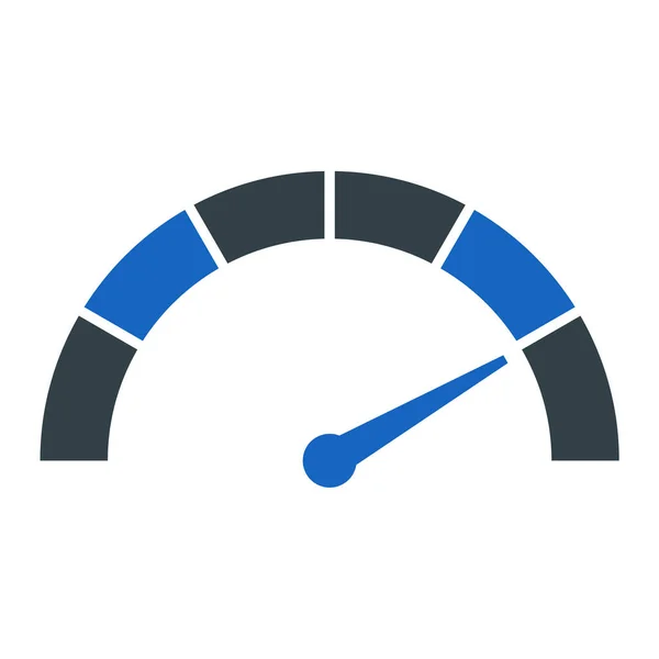 Speedometer Icoon Vector Geïsoleerd Witte Achtergrond Voor Web Mobiele App — Stockvector