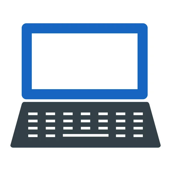 Laptop Icono Web Diseño Simple — Vector de stock