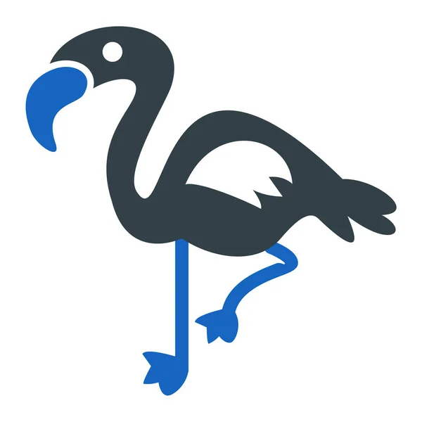 Leylek Simgesi Için Kuş Vektör Simgelerinin Basit Çizimi — Stok Vektör