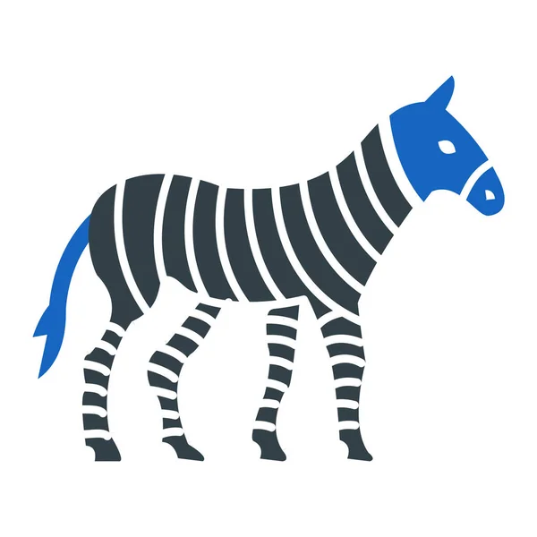 Zebra Vector Illustratie Icoon Element Achtergrond — Stockvector