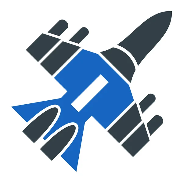 Іконка Ракети Проста Ілюстрація Простору Векторний Візерунок Інтернету — стоковий вектор