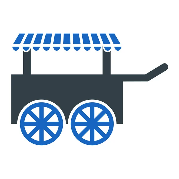 Shop Cart Icon Flat Illustration Fast Food Vector Icons Web — Stock Vector