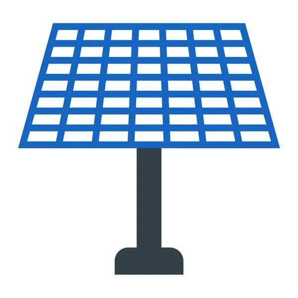 Ikona Panelu Słonecznego Prosta Ilustracja Ikon Wektorowych Lampy Energetycznej Sieci — Wektor stockowy