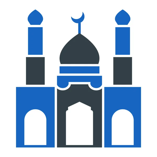 Mosquée Icône Web Design Simple — Image vectorielle