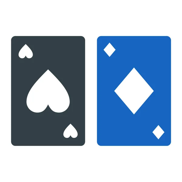 Set Four Playing Cards — Stockový vektor