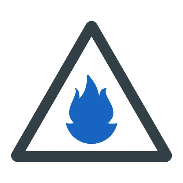 Icône Signe Avertissement Symbole Danger Style Design Plat — Image vectorielle