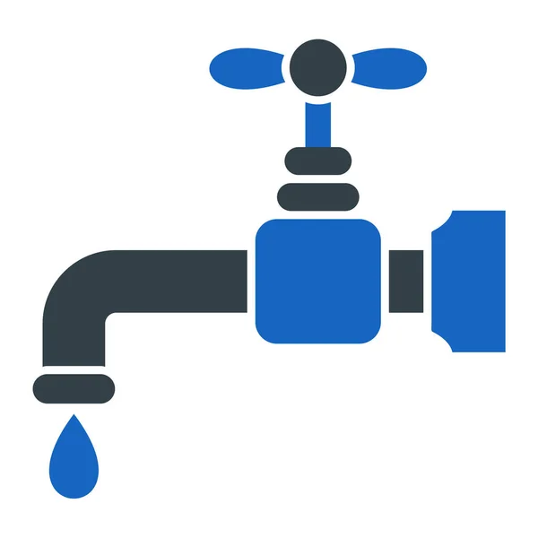 Agua Grifo Vector Icono — Vector de stock