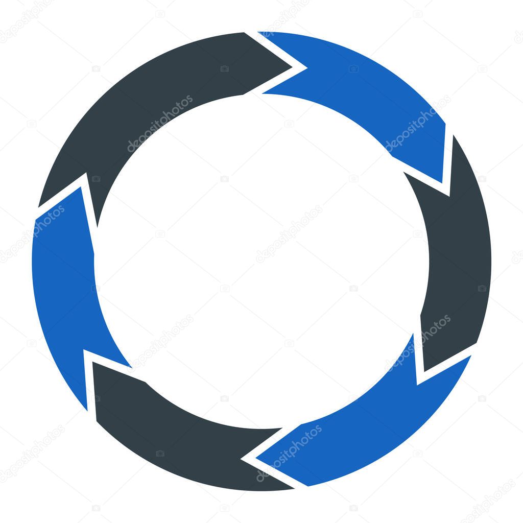 circle rotation icon. vector illustration