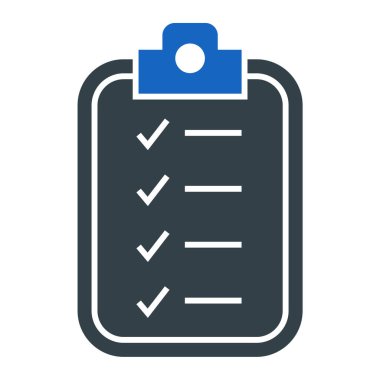 Kontrol listesi simgesi. Web için basit pano vektör simgeleri çizimi