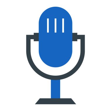 Mikrofon. Web simgesi basit tasarım