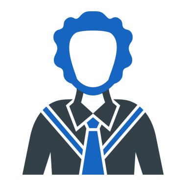 Mavi kravatlı ve kravatlı iş adamı