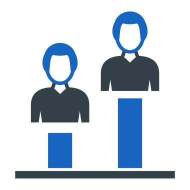 iş insanları simgesi vektör illüstrasyonu