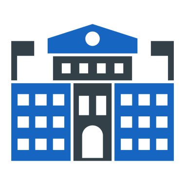 Bina. Web simgesi basit illüstrasyon