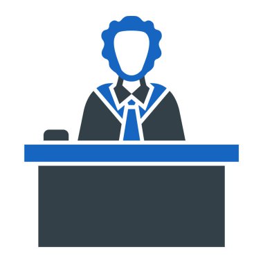 Konferans. Web simgesi basit illüstrasyon