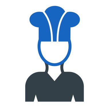 Şef. Web simgesi basit illüstrasyon