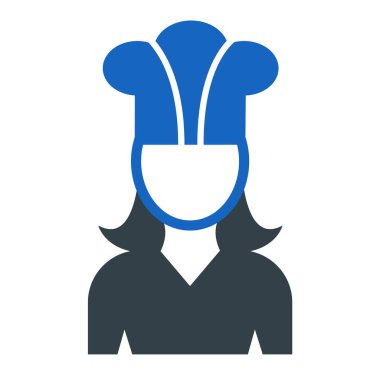 Şef. Web simgesi basit illüstrasyon