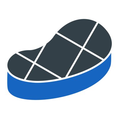 Biftek. Web simgesi basit illüstrasyon