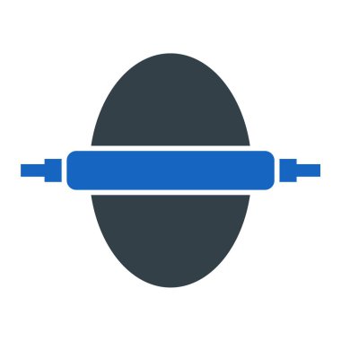 Aydınlık bir arkaplanda izole edilmiş tek bir mavi ve beyaz vektör çizimi