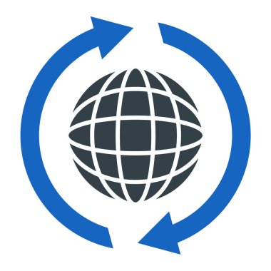 dünya simgesi, vektör illüstrasyonu