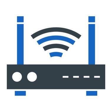 router vektör simgesi modern basit illüstrasyon