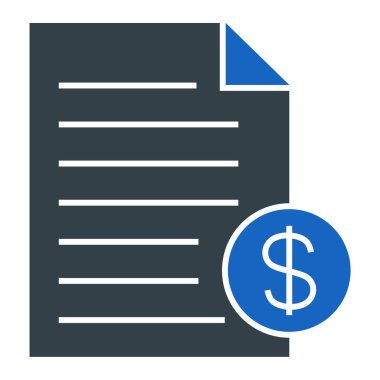 Fatura. Web simgesi basit illüstrasyon