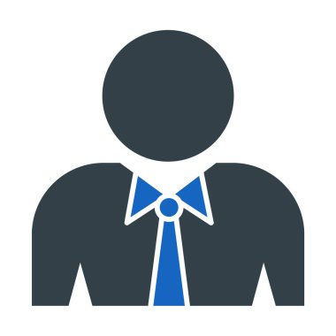 İş adamı. Web simgesi basit illüstrasyon