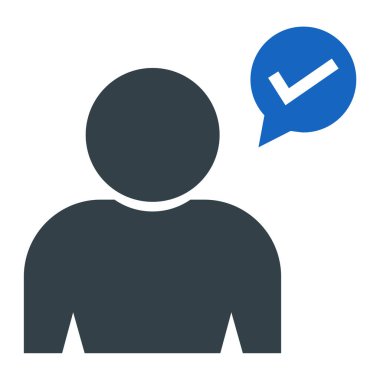 Konuşma balonu ikonu vektör illüstrasyon tasarımı olan adam