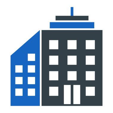 Bina. Web simgesi basit illüstrasyon