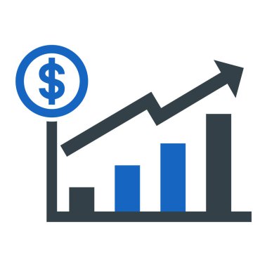 finansal büyüme grafik vektörü çizimi