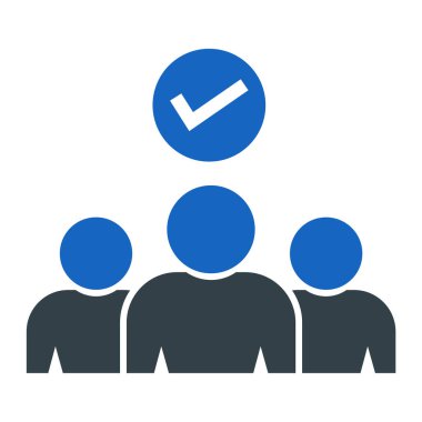 Bir grup insanın vektör çizimi