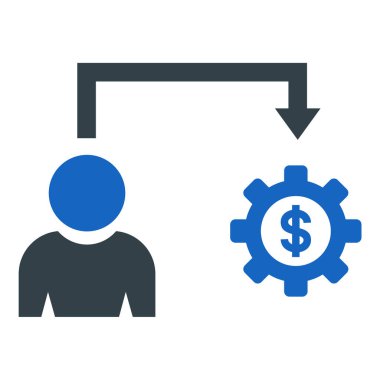 iş ve finans ikonu vektör illüstrasyonu