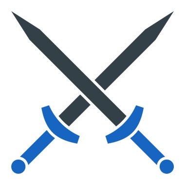 Kılıç. Web simgesi basit illüstrasyon