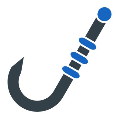 Balık kancası ikonu. vektör illüstrasyonu