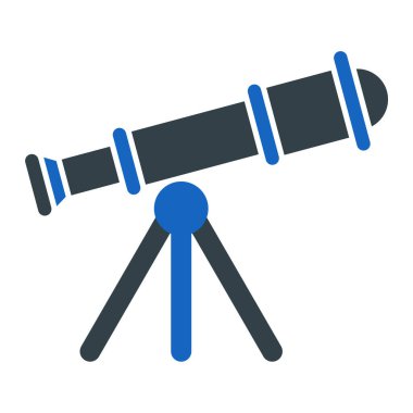 Teleskop. Web simgesi basit illüstrasyon