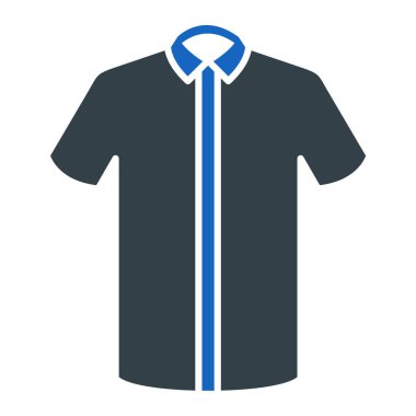 Gömlek ikonu. Web için kıyafet vektör sembolünün basit bir illüstrasyonu