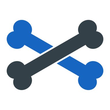 Kemik ikonu. Web için köpek vektör simgelerinin basit çizimi