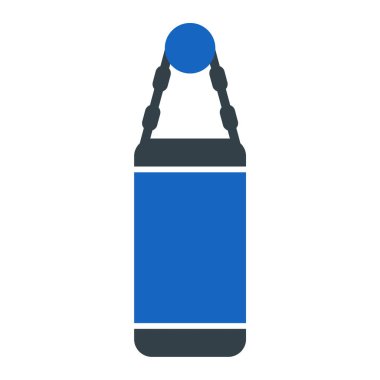 Bir şişe su ikonu. Beyaz arkaplanda izole edilmiş web tasarımı için spor içecek vektör simgeleri çizgi filmi