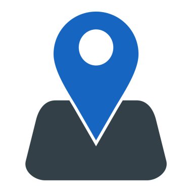 konum simgesi, vektör çizimi