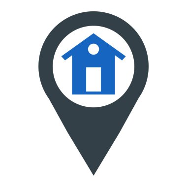 konum pin simgesi vektör illüstrasyonu